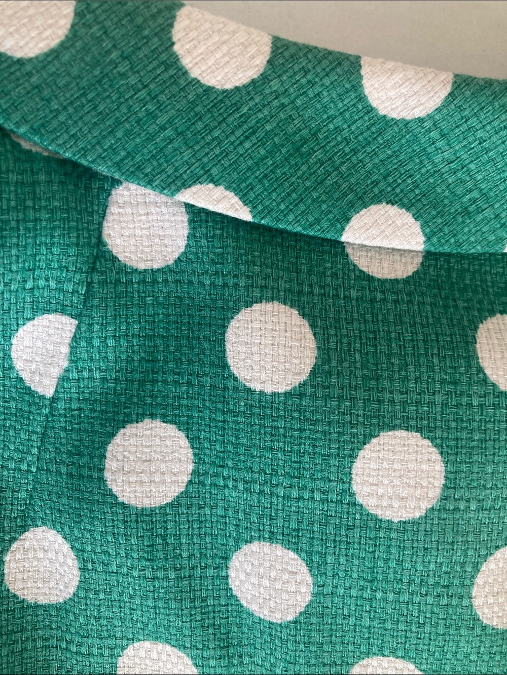 Boden Green and White Polka Dot Midi Dress Size 8L - Picture 4 of 15